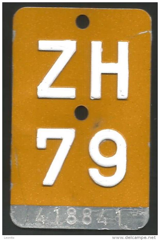 Velonummer Mofanummer Zürich ZH 79 - Kennzeichen & Nummernschilder