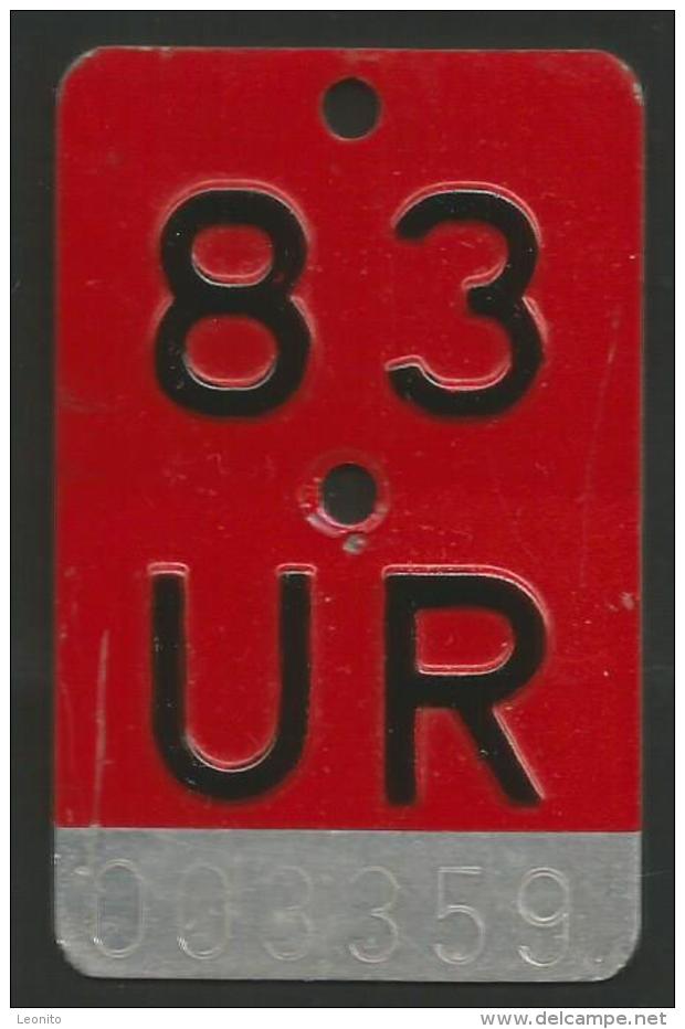 Velonummer Uri UR 83 - Kennzeichen & Nummernschilder