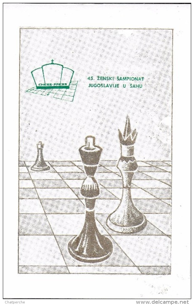 CPM JEU D'ECHECS CHESS 45 ZENSKI SAMPIONAT CHAMPIONNAT YOUGOSLAVIE 1992 - Chess