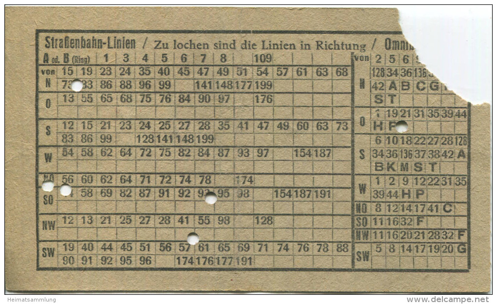 BVG Berlin Köthener Str. 17 - Dienst-Fahrschein - Schüler - 1938 - Gültig Für Einen Schüler Im Alter Von 6-14 Jahren - Europa