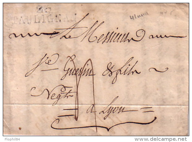 DROME - 25 TAULIGNAN - 22 OCTOBRE 1825 - LETTRE DE GRIGNAN AVEC TEXTE ET SIGNATURE REBOUL & FLESSAIRE - INDICE 12 100€ - 1801-1848: Précurseurs XIX