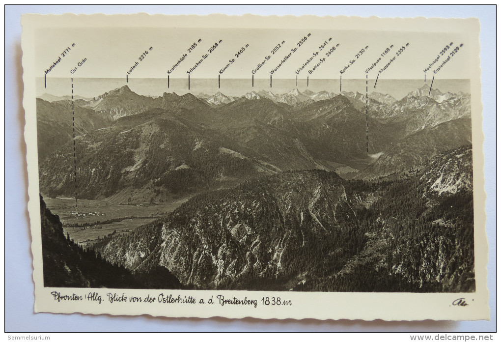 (9/3/14) AK "Pfronten" Allgäu, Blick Von Der Ostlerhütte A.d. Breitenberg - Pfronten