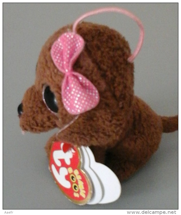 Petit CHIEN TY Aux Grands Yeux - The Beanie Boos Collection -  Maddie Née Le 28 Mars - Cuddly Toys