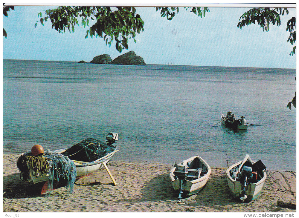 SAINT - BARTHELEMY  - Canots De Peche Sur La Plage De Corossol - Saint Barthelemy