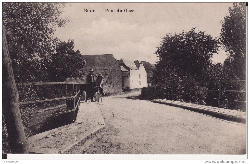 BOIRS -- Pont Du Geer En 1912 + Petite Animation - Bassenge