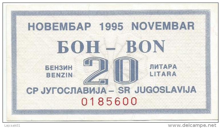 Yugoslavia 1995. Fuel Petrol Gasoline Benzin Essence  Coupon - Yougoslavie