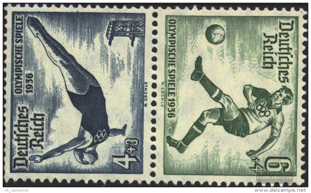 German Empire SK27 With Hinge 1936 Olympics - Unused Stamps