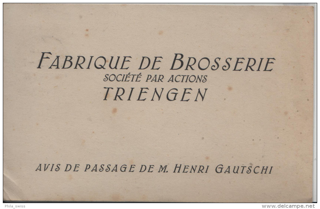 1923 Tellknabe 152 - Carte Postale - Fabrique De Brosserie, Triengen - Cachet Payerne - Ganzsachen