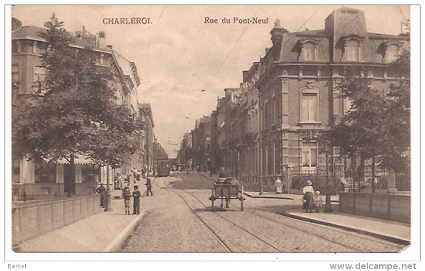 CHARLEROI RUE DU PONT NEUF CACHETÉE FELDPOST MARIEMBOURG 1915 ÉTAT !!  6/045 - Charleroi