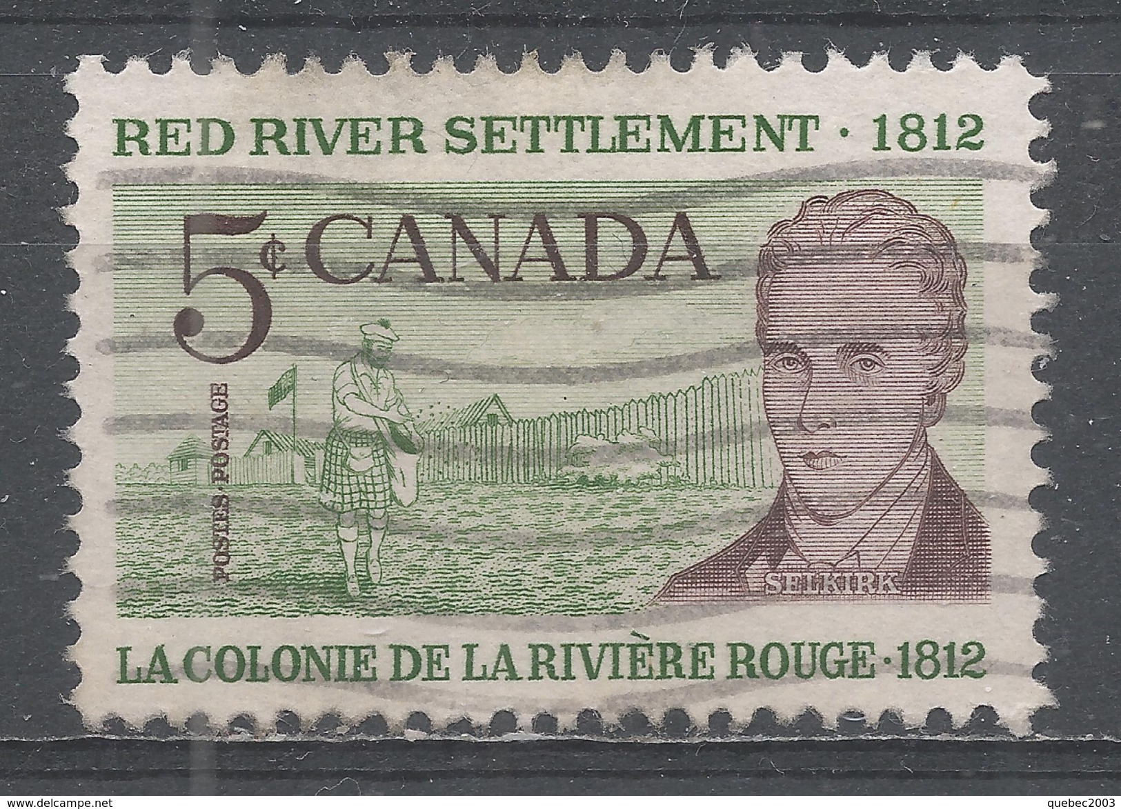 Canada 1962. Scott #397 (U) Scottish Settler And Lord Sekirk  (Complete Issue) - Oblitérés