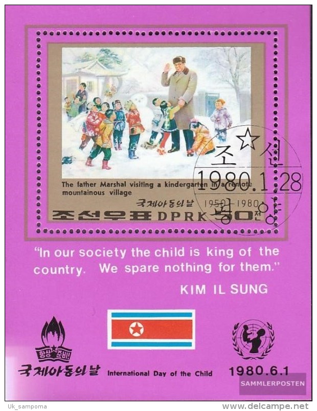 North-Korea Block69 (complete Issue) Fine Used / Cancelled 1980 International Day Of Kinof - Korea, North