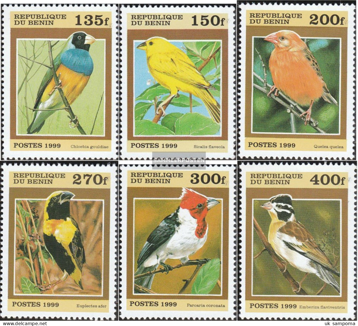 Benin 1119-1124 (complete Issue) Unmounted Mint / Never Hinged 1999 Small Birds Out All World - Autres & Non Classés