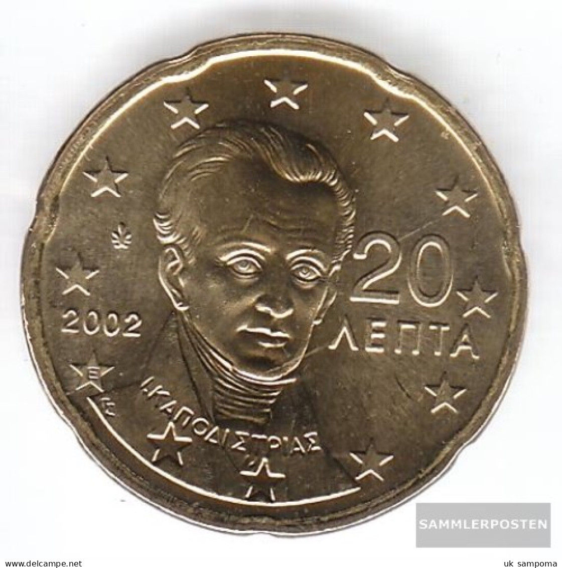 Greece Grams 5 2002 G Stgl./unzirkuliert With Geheimzeichen Stgl./unzirkuliert 2002 Kursmünze 20 Cent - Griekenland