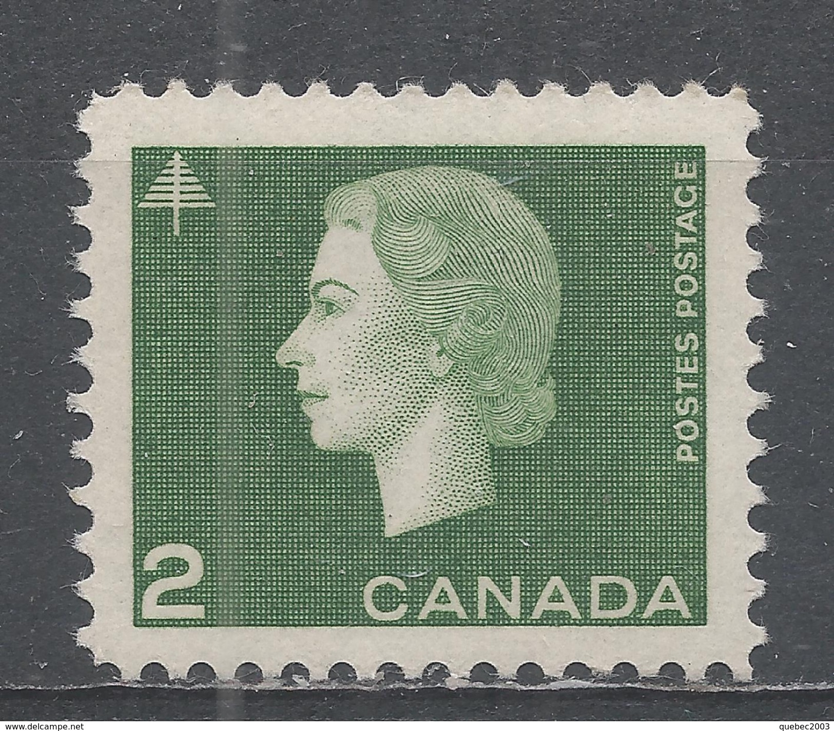 Canada 1963. Scott #402 (MNH) Queen Elizabeth II And Tree - Ungebraucht
