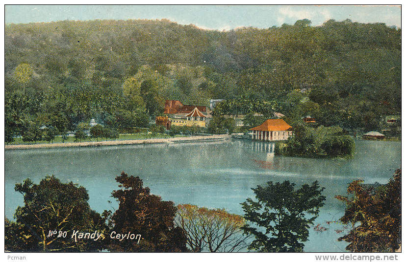 Kandy, Ceylon. - Lake View,  Copyright - The Colombo Apothecaries Co., Ltd. No. 20 - CEYLON (CEYLAN) - Circa 1910, - Sri Lanka (Ceylon)