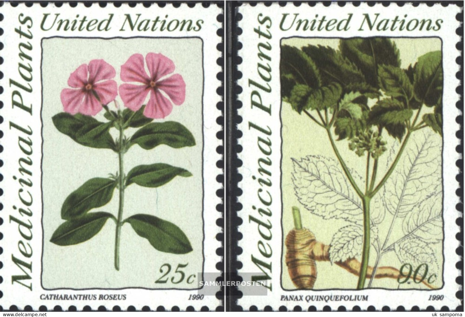 UN - New York 600-601 (complete Issue) Unmounted Mint / Never Hinged 1990 Medicinal Plants - Unused Stamps