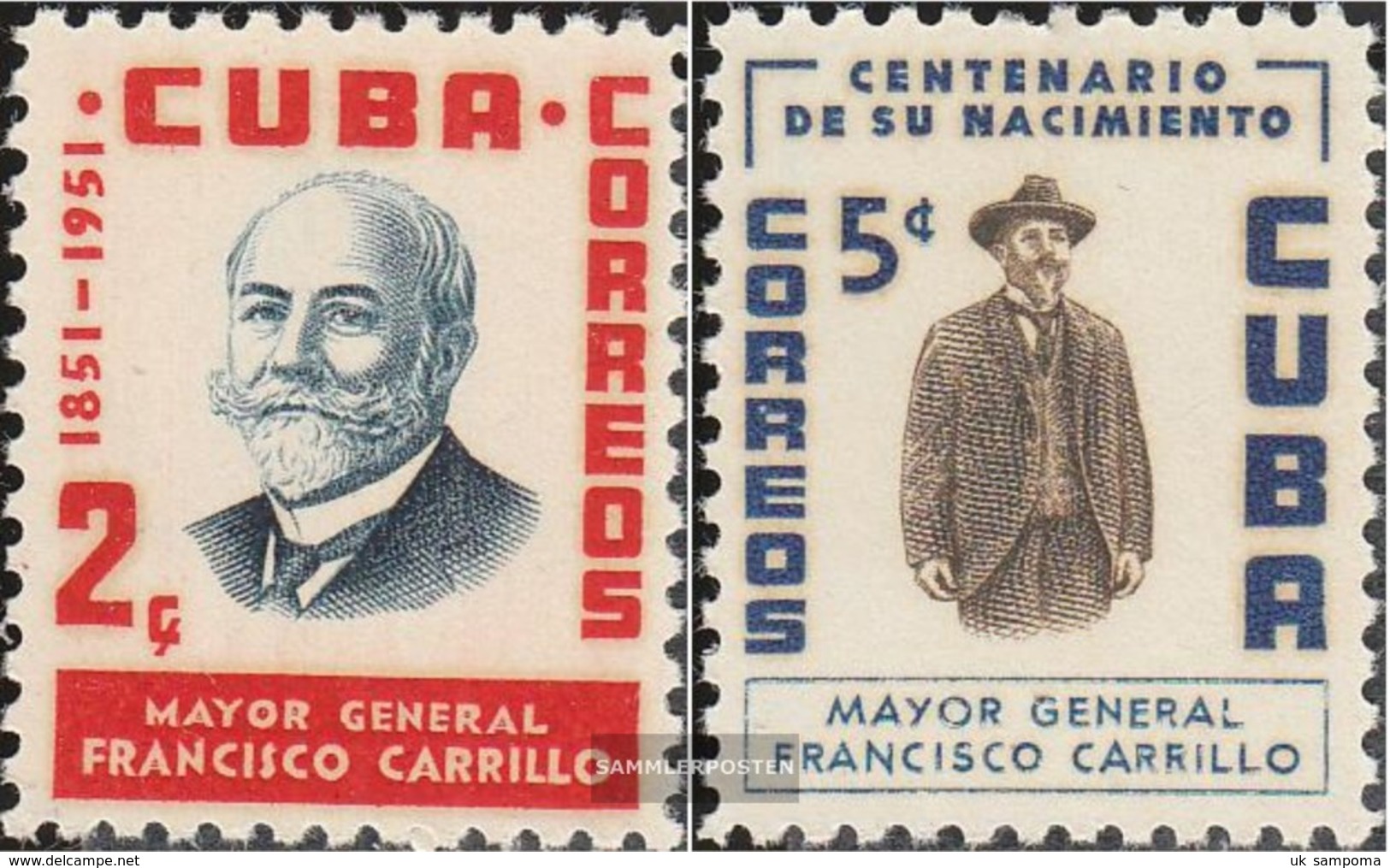 Cuba 444-445 (complete Issue) Unmounted Mint / Never Hinged 1955 Francisco Carrillo - Ungebraucht