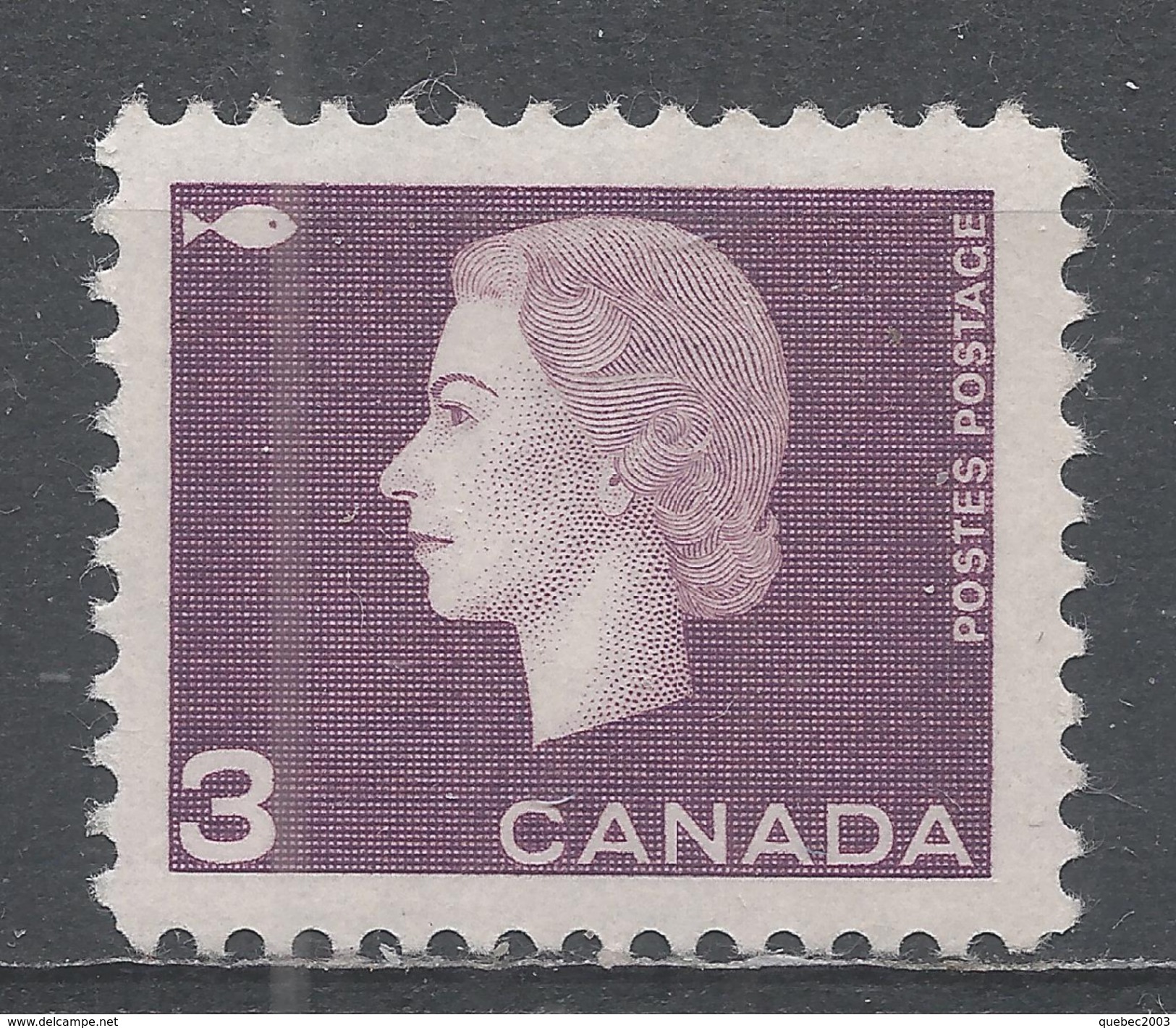 Canada 1963. Scott #403 (MNH) Queen Elizabeth II And Fish - Neufs