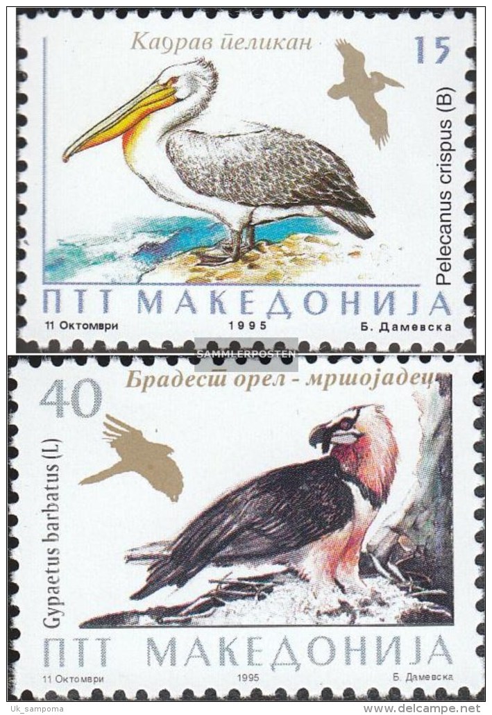 Makedonien 56I-57I (complete.issue.) Unmounted Mint / Never Hinged 1995 Conservation: Birds - North Macedonia