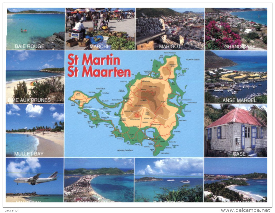 (M_S 8765) France - Saint Martin -  With Map - Sr Maarten - Saint Martin