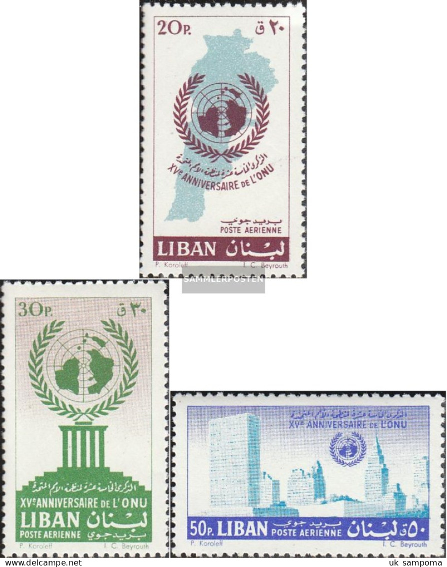 Lebanon 709I A-711I A (complete Issue) Unmounted Mint / Never Hinged 1961 15 Years UN - Liban