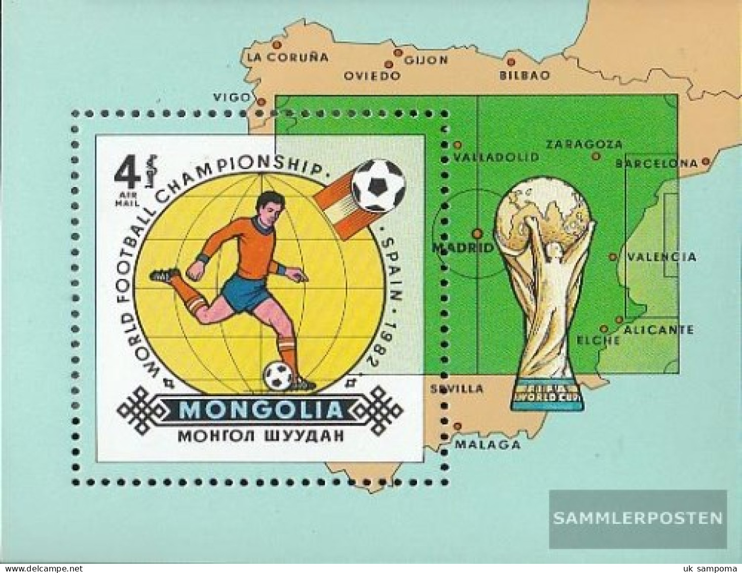 Mongolia Block85 (complete Issue) Unmounted Mint / Never Hinged 1982 Football-WM 1982 In Spain - Mongolia