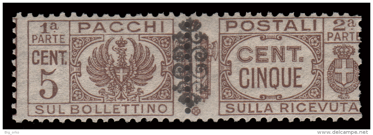 Italia - Pacchi Postali Del 1927/32 Soprastampato 5 C. Bruno (n° 48) - 1945 - Postpaketten