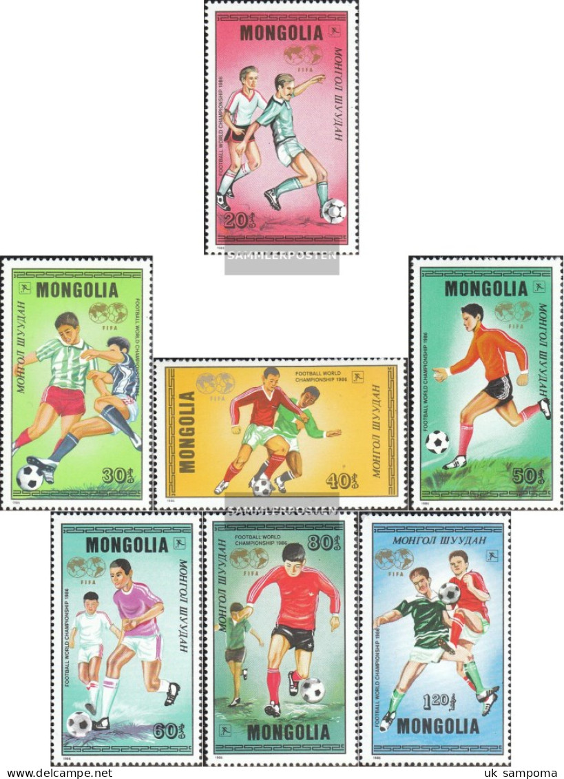 Mongolia 1764-1770 (complete Issue) Unmounted Mint / Never Hinged 1986 Football-WM 1986 In Mexico - Mongolia