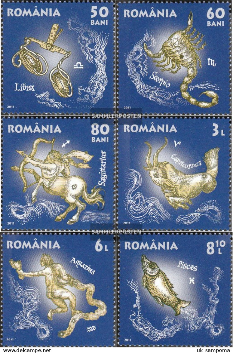 Romania 6564-6569 (complete Issue) Unmounted Mint / Never Hinged 2011 Zodiac - Ungebraucht