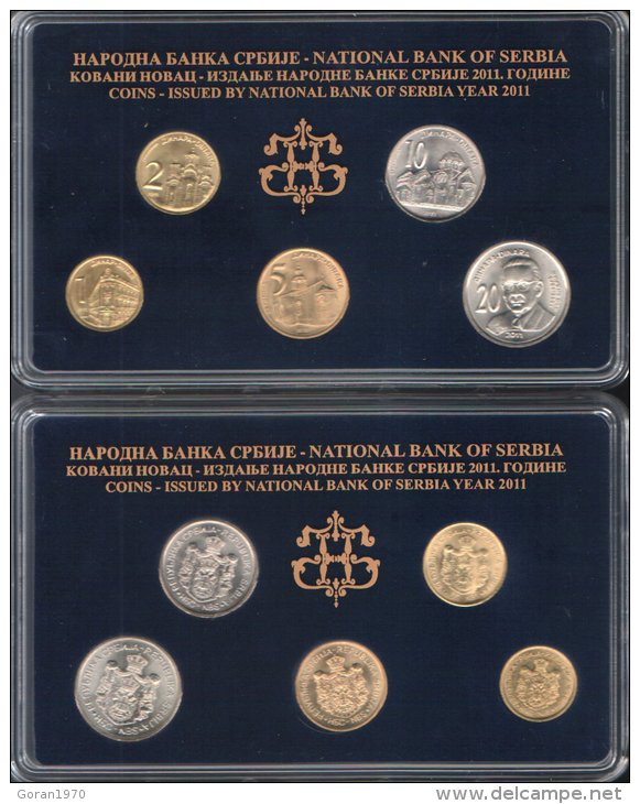 Serbia Coins Set 2011. UNC, NATIONAL BANK OF SERBIA, 20 Dinara Commemorative Ivo Andrić - Servië