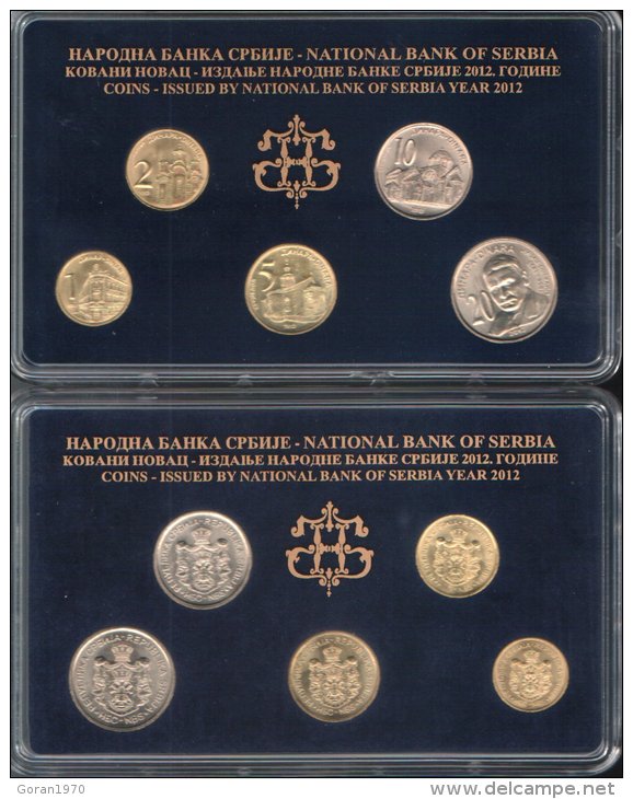 Serbia Coins Set 2012. UNC, NATIONAL BANK OF SERBIA, 20 Dinara Commemorative Mihajlo Pupin - Serbia