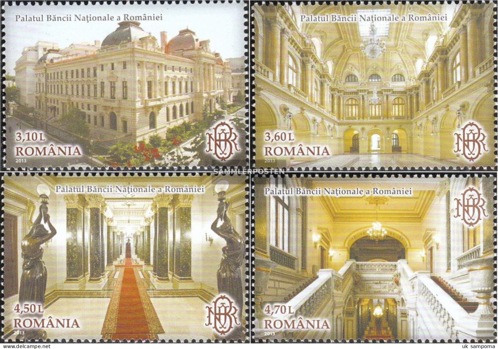 Romania 6697-6700 (complete Issue) Unmounted Mint / Never Hinged 2013 Architecture - Neufs