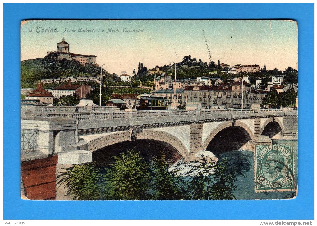 TORINO - Ponte Umberto I E  Monte Capuccini.  COLORI.    Vedi Descrizione - Ponts