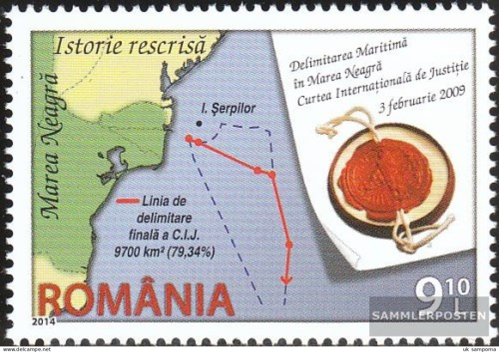 Romania 6781 (complete Issue) Unmounted Mint / Never Hinged 2014 Arbitration Seegrenze - Unused Stamps