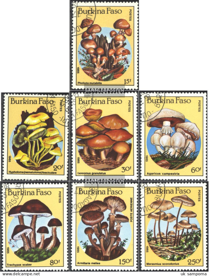 Burkina Faso 1054-1060 (complete Issue) Unmounted Mint / Never Hinged 1985 Mushrooms - Burkina Faso (1984-...)