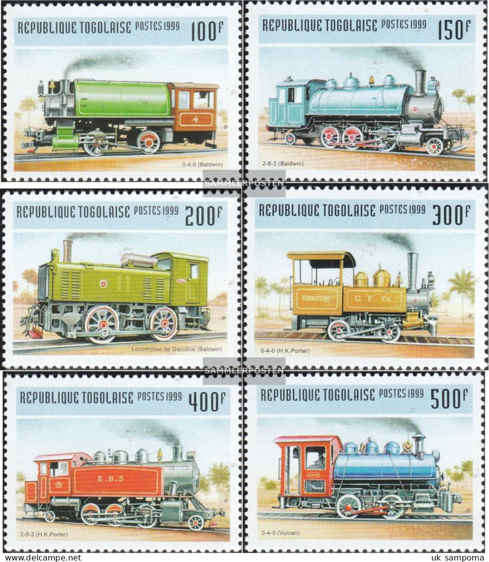 Togo 2809-2814 (complete Issue) Unmounted Mint / Never Hinged 1999 Old Locomotives - Togo (1960-...)