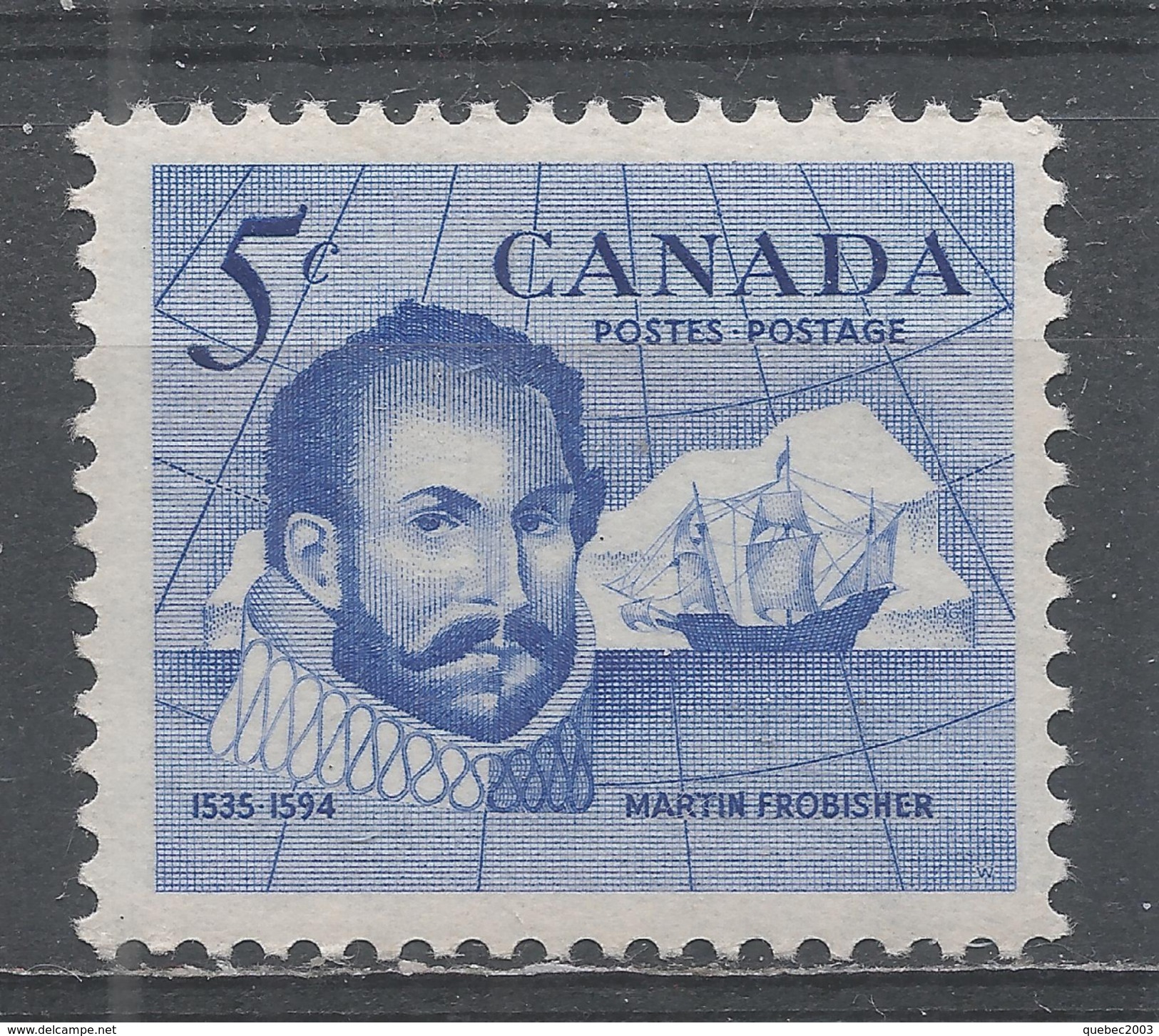 Canada 1963. Scott #412 (MNH) Sir Martin Frobisher (1535-1594) Explorer And Discoverer Of Frobisher Bay ** Complet Issue - Neufs