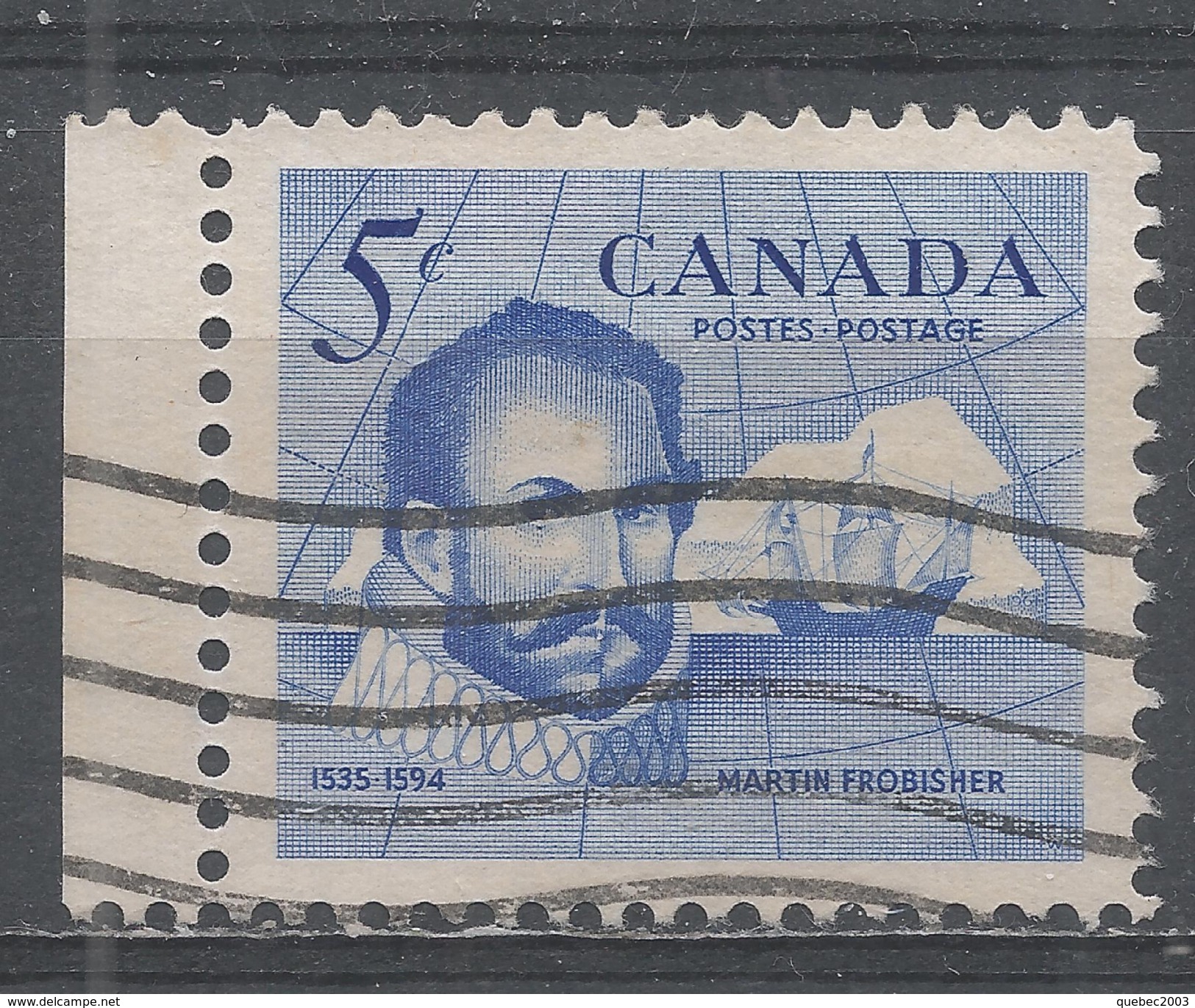 Canada 1963. Scott #412 (U) Sir Martin Frobisher (1535-1594) Explorer And Discoverer Of Frobisher Bay ** Complet Issue - Oblitérés