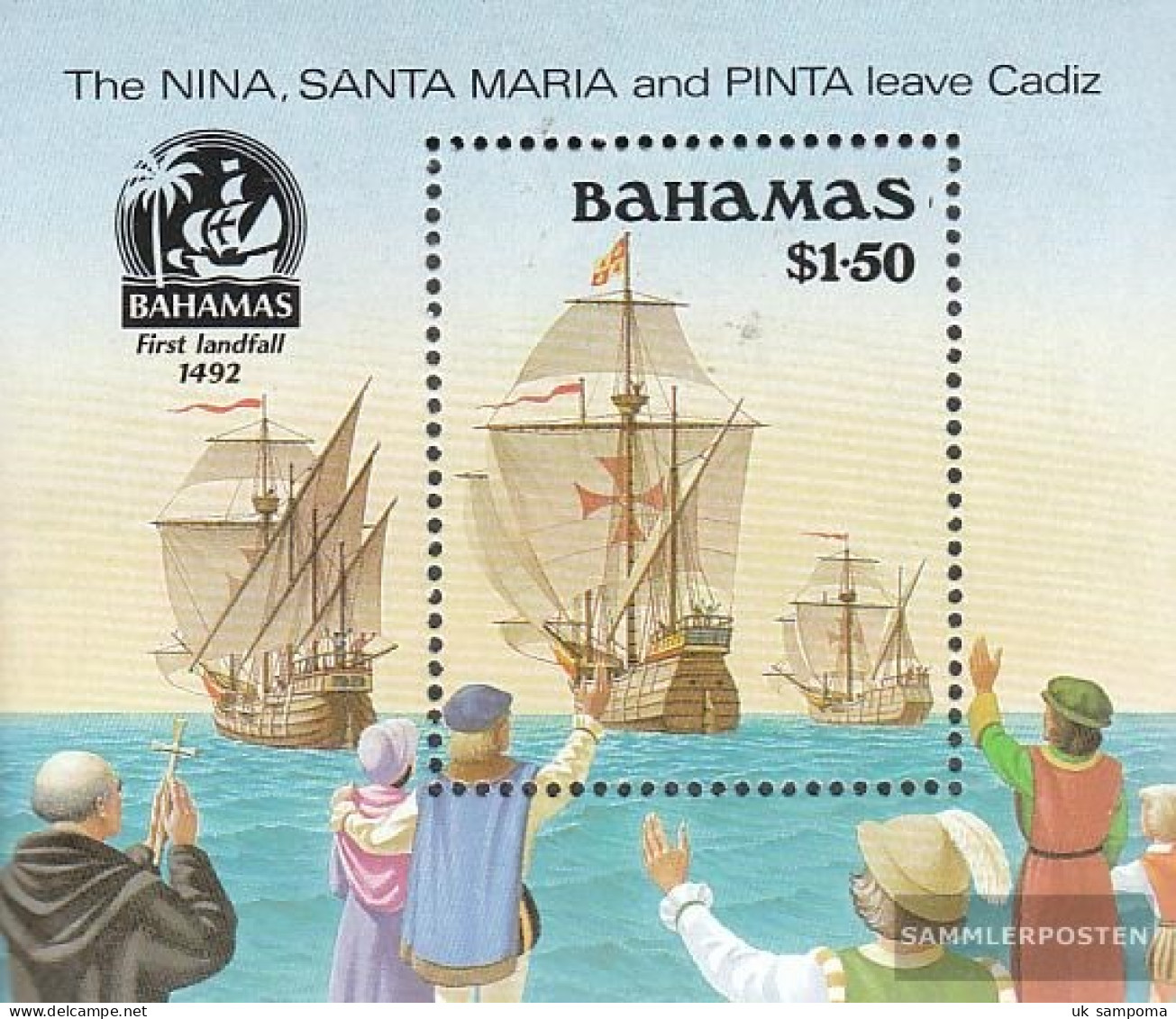 Bahamas Block60 (complete Issue) Unmounted Mint / Never Hinged 1990 Discovery America - Bahamas (1973-...)