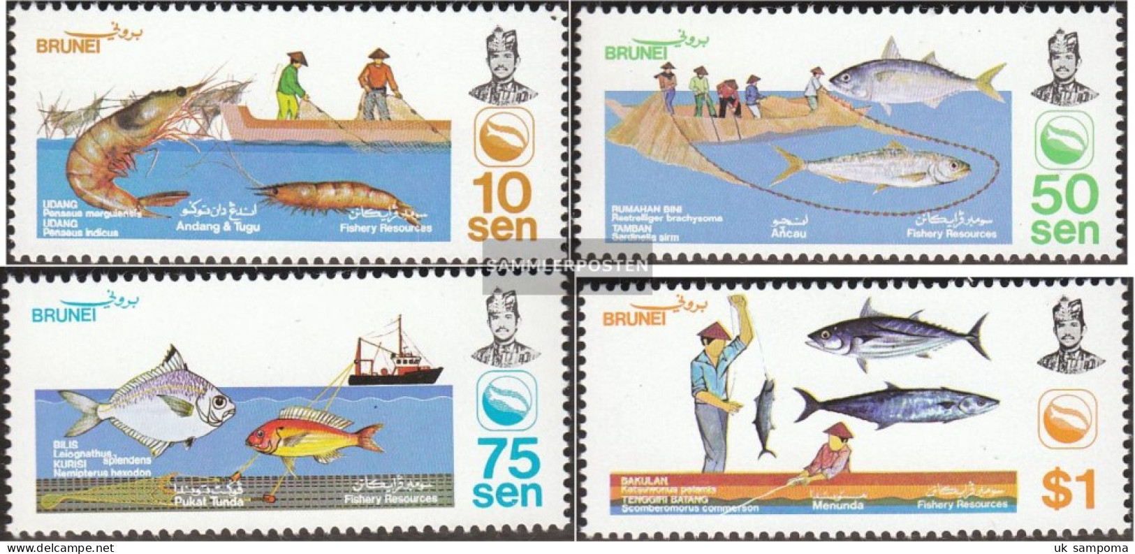 Brunei 281-284 (complete Issue) Unmounted Mint / Never Hinged 1983 Fisheries - Brunei (...-1984)