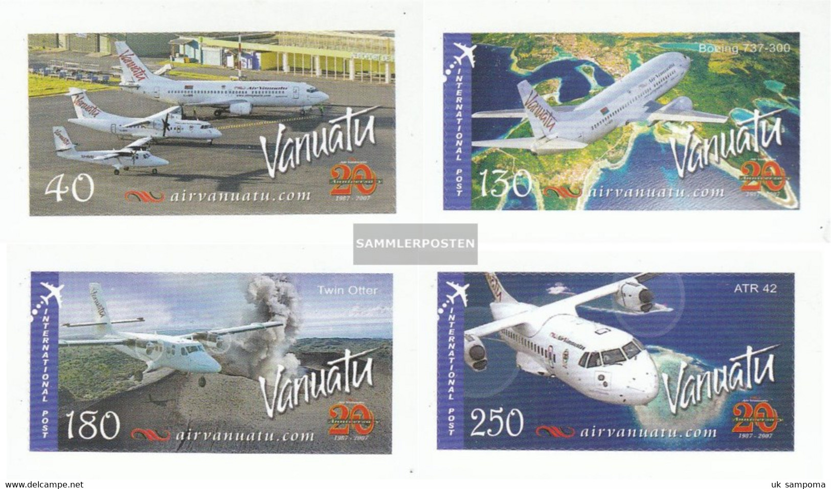 Vanuatu 1340-1343 (complete Issue) Unmounted Mint / Never Hinged 2007 Airline - Vanuatu (1980-...)