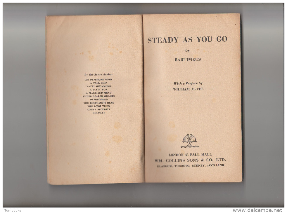 Livre - Steady As You Go - Bartimeus - 1943 - V.O - - US-Force