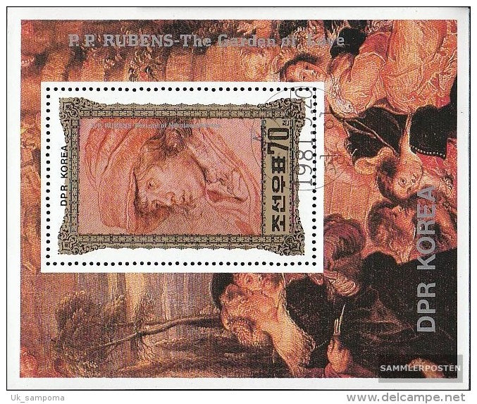 North-Korea Block104 (complete Issue) Fine Used / Cancelled 1981 Paintings Of Rubens - Korea, North