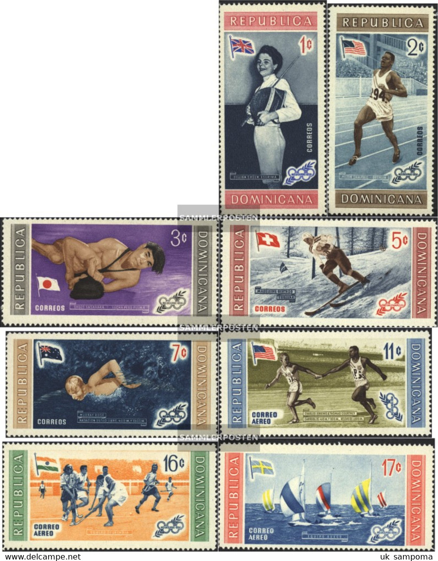 Dominican Republic 660A-667A (complete Issue) Unmounted Mint / Never Hinged 1958 Olympic. Games In Melbourne - Dominican Republic