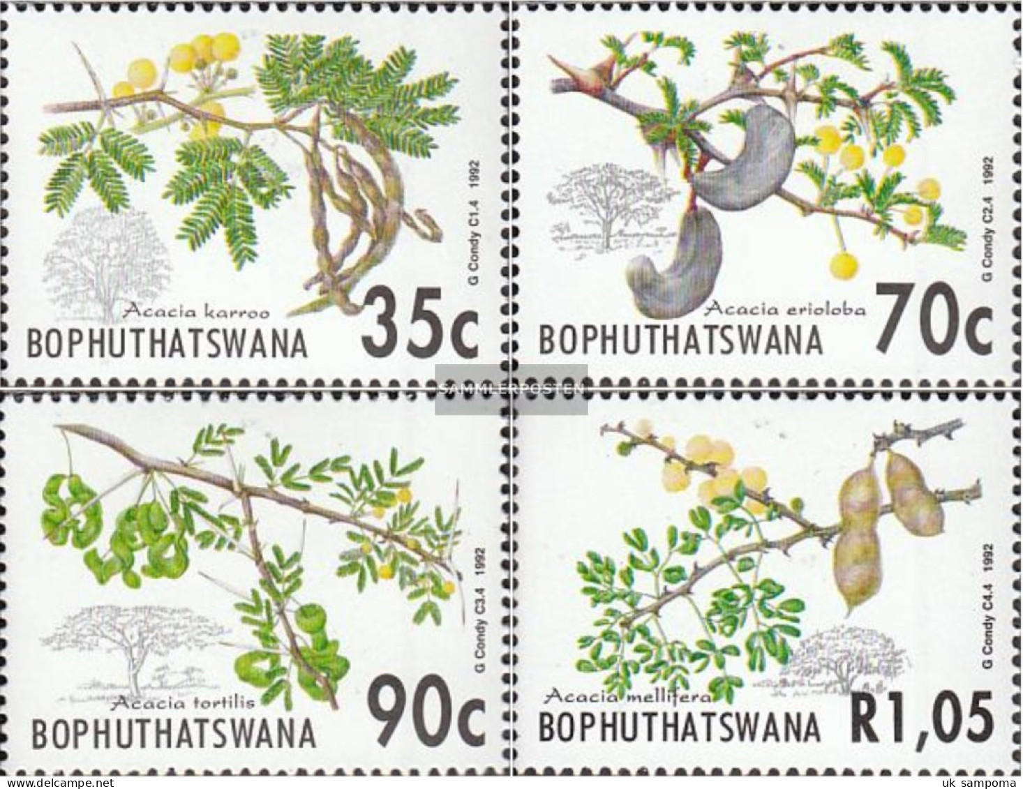 Bophuthatswana 281-284 (complete Issue) Unmounted Mint / Never Hinged 1992 Acacia - Ohne Zuordnung