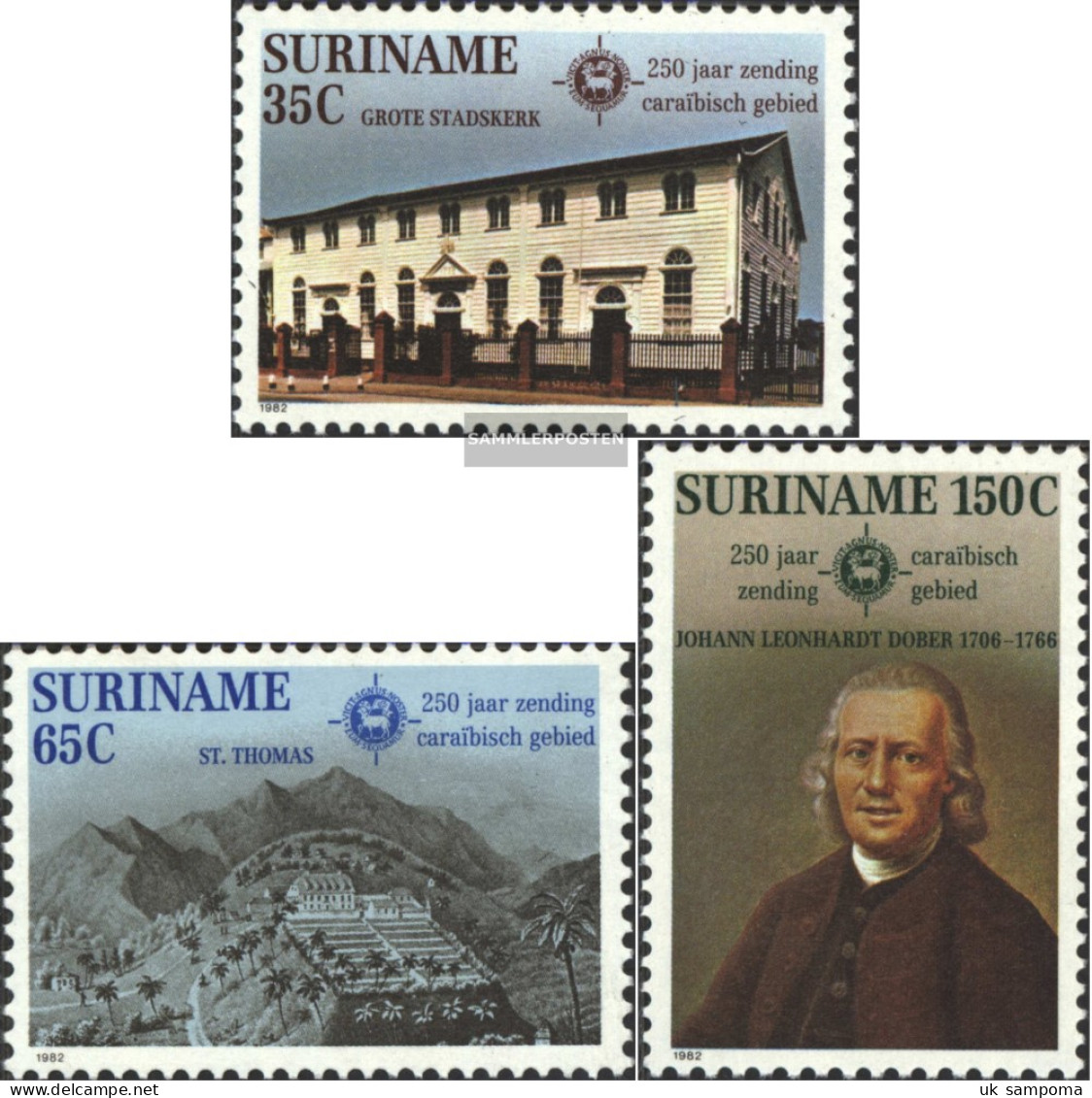 Suriname 1002-1004 (complete Issue) Unmounted Mint / Never Hinged 1982 Mission - Suriname