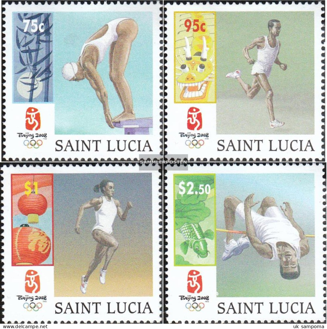 St. Lucia 1271-1274 (complete Issue) Unmounted Mint / Never Hinged 2008 Olympics Summer 2008 - St.Lucia (1979-...)