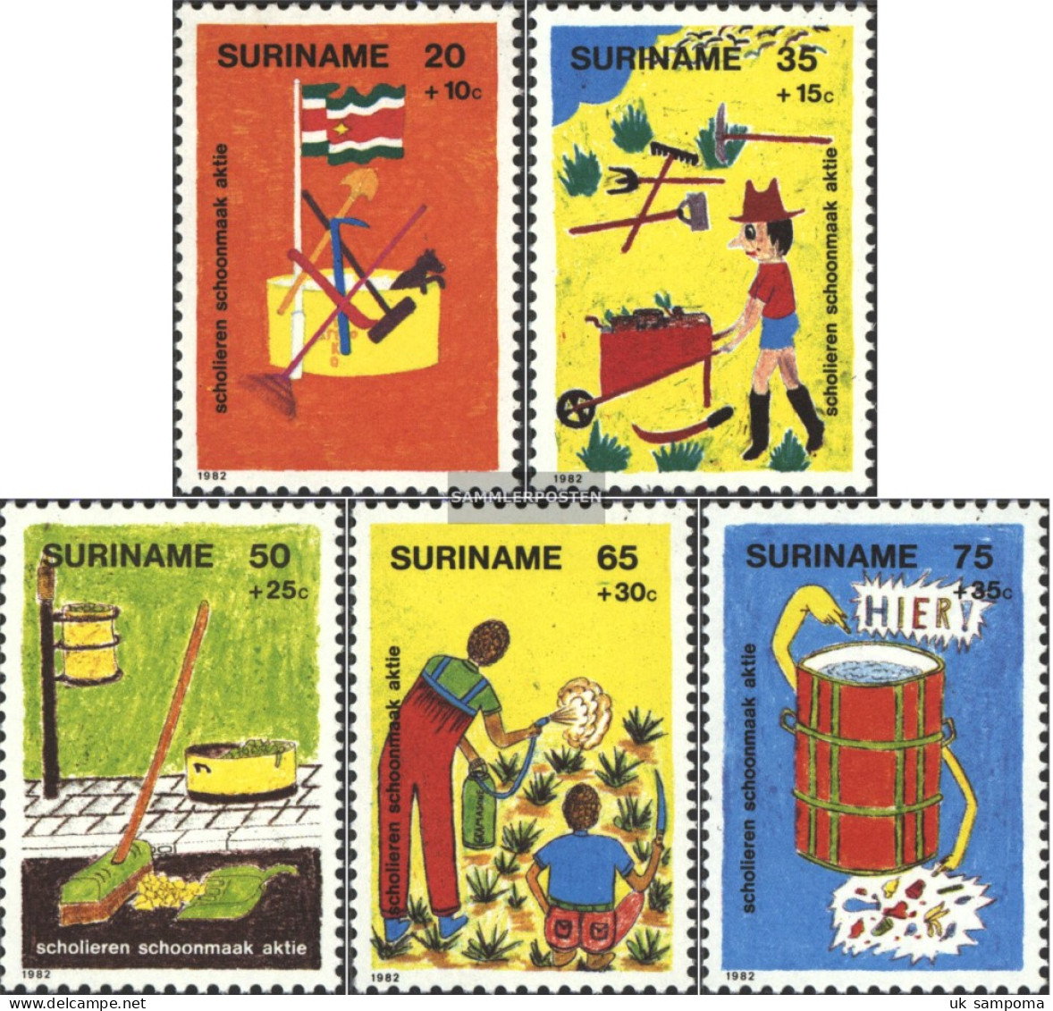 Suriname 997-1001 (complete Issue) Unmounted Mint / Never Hinged 1982 Youth - Surinam