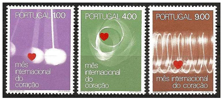 PORTUGAL 1972 - Welt-HERZ Monat / World Heart Month / 3v - Mi 1163-65 MNH ** Cv€6,50 B334 - Neufs