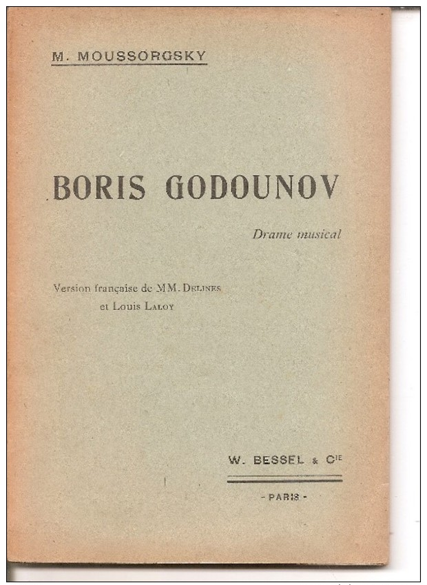 Livret Boris Godounov - Altri & Non Classificati